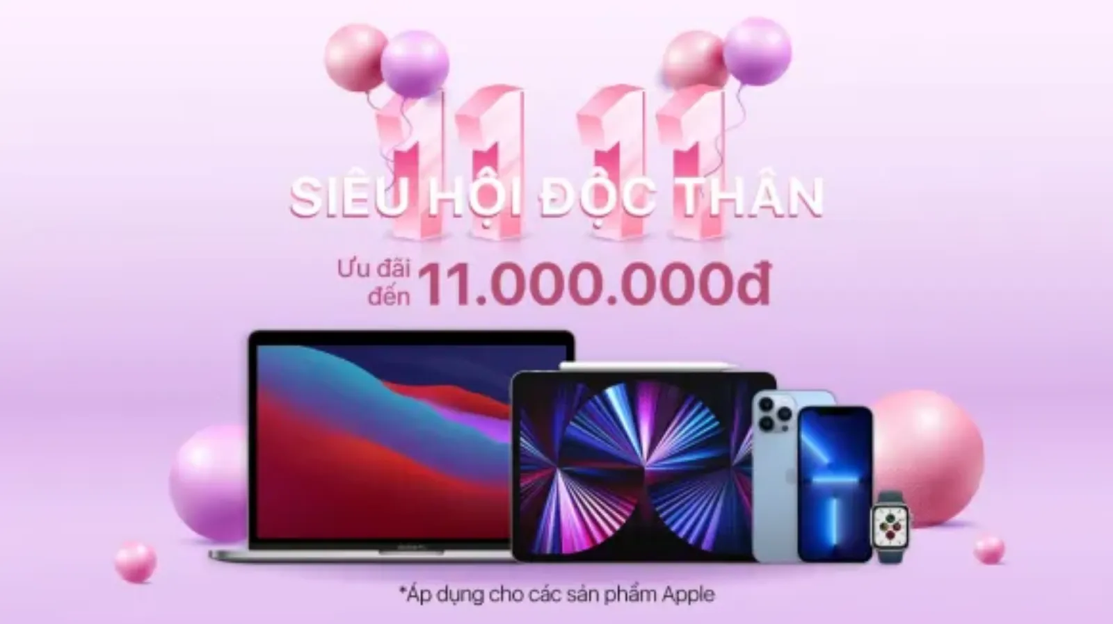 Hình ảnh cho danh mục Đón lễ độc thân săn deal cực chất đồ Apple ưu đãi lên tới 11.000.000đ