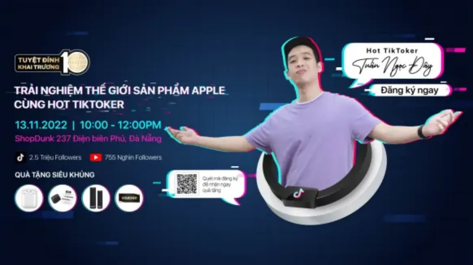 Hình ảnh cho danh mục Đà Nẵng ơi! đừng bỏ lỡ Workshop cùng Hot TikToker "Tuấn Ngọc Đây" nhé