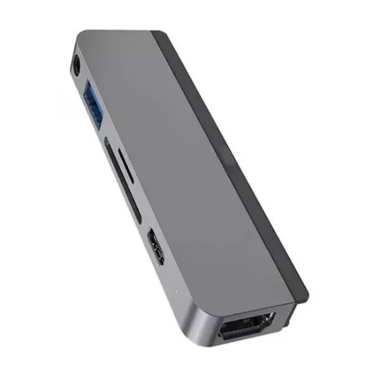 Ảnh của  Cổng chuyển chuyên dụng Hyperdrive 6 in 1 HDMI 4K/60Hz USB-C Hub Grey (HD319B-GRAY)