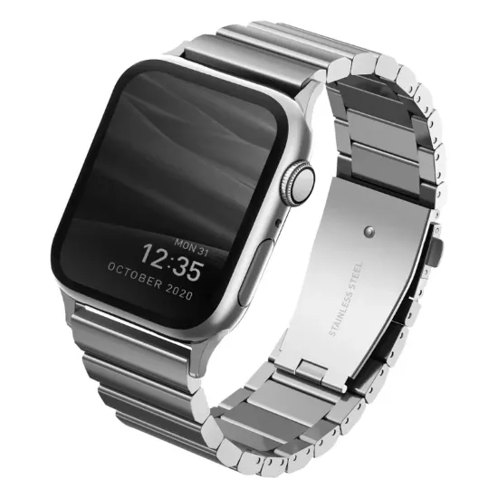 Ảnh của Dây đeo Apple Watch UNIQ-Strova Steel Link Midnight 42/44/45mm