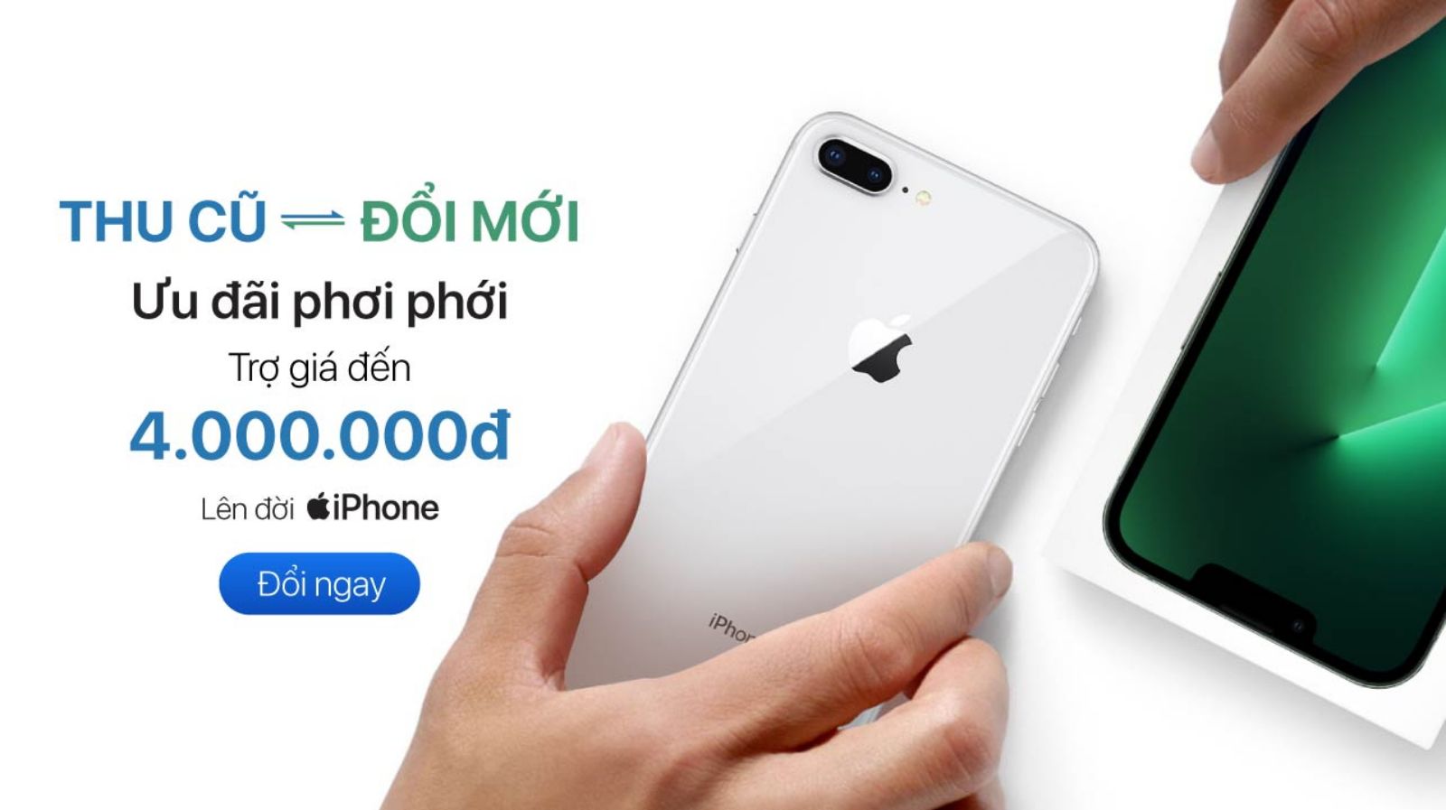 Hình ảnh cho danh mục Thu cũ đổi mới, lên đời iPhone, iPad, Watch trợ giá tới 4 triệu đồng