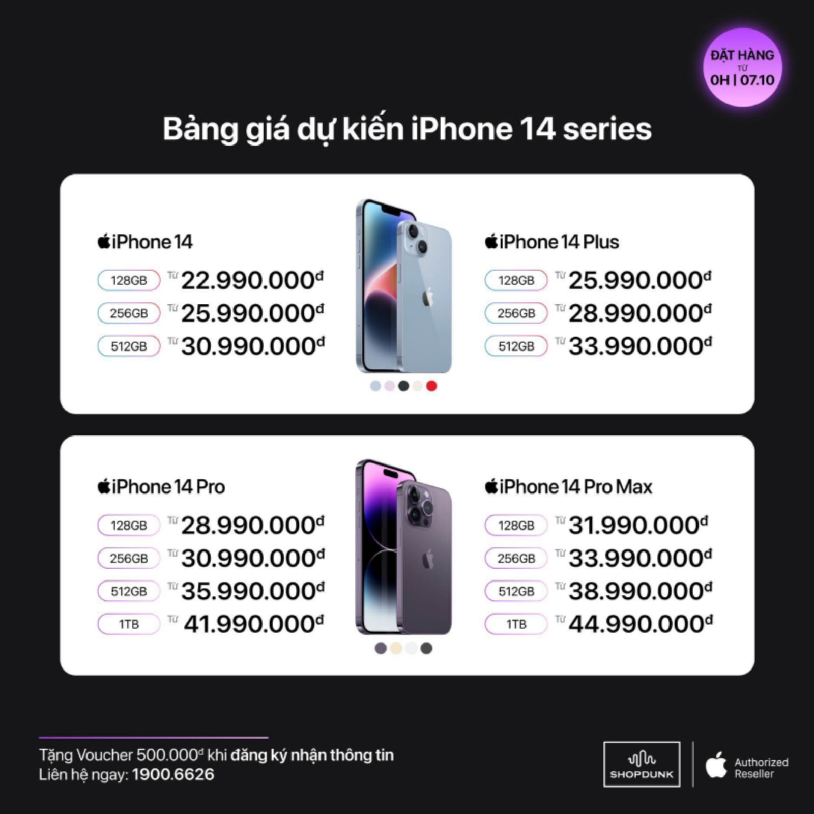 Hình ảnh cho danh mục Đặt hàng iPhone 14 Series ở đâu? Chương trình đặt cọc siêu ưu đãi!
