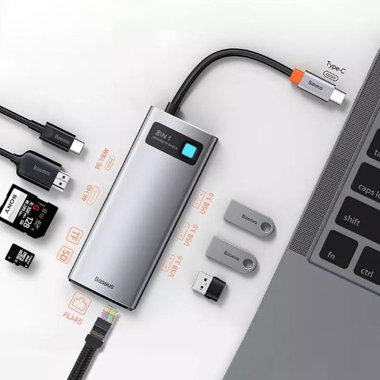Ảnh của Cổng chuyển BASEUS Metal Gleam Series Multifunctional Type-C HUB Docking Station
