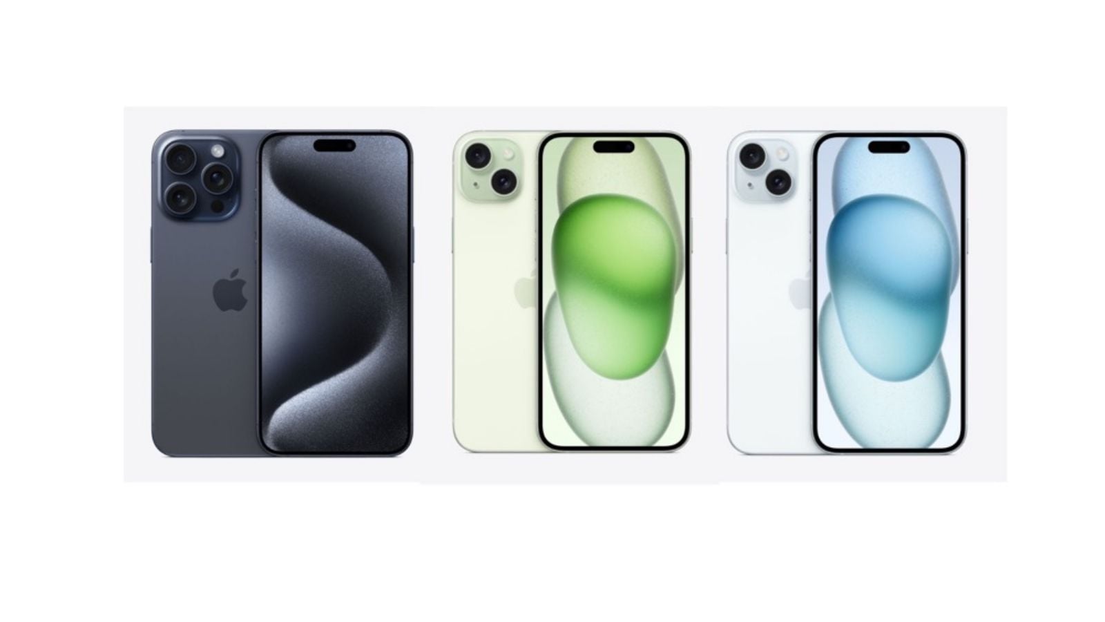 Hình ảnh cho danh mục 3 phiên bản iPhone 15 màu Xanh Blue, Xanh Lá, Xanh Titan cực HOT