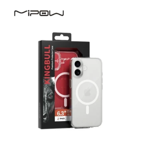 Ảnh của Ốp Lưng Magsafe Mipow Kingbull Tempered Glass Transparent iPhone 17 Pro 6.3'' 2025