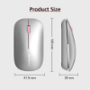 Ảnh của Chuột MicroPack Lifestyle Rechargeable 2.4G + Bluetooth Wireless Mouse ML-203W - Grey