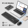 Ảnh của Bộ bàn phím chuột không dây MicroPack 2.4G wireless keyboard combo KM-205W - Black