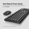 Ảnh của Bộ bàn phím chuột không dây MicroPack 2.4G wireless keyboard combo KM-205W - Black