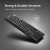 Ảnh của Bộ bàn phím chuột không dây MicroPack 2.4G wireless keyboard combo KM-205W - Black