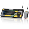 Ảnh của Bộ bàn phím chuột không dây Micropack KM-270W 3 Modes Rechareable Wireless Keyboard and Mouse Combo - Black
