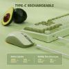 Ảnh của Bộ bàn phím chuột không dây Bluetooth Micropack KM-270W 3 Modes Rechareable Wireless Keyboard and Mouse Combo - Green