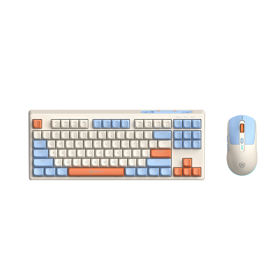 Ảnh của Bộ bàn phím chuột MicroPack Lifestyle 2.4G Rechargeable Wireless Keyboard and Mouse Combo KM-269W - Orange