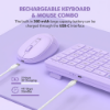 Ảnh của Bộ bàn phím chuột Micropack KM-268W 2.4G+Bluetooth Wirelesss Keyboard and Mouse Combo - Purple