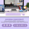 Ảnh của Bộ bàn phím chuột Micropack KM-268W 2.4G+Bluetooth Wirelesss Keyboard and Mouse Combo - Purple