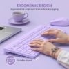 Ảnh của Bộ bàn phím chuột Micropack KM-268W 2.4G+Bluetooth Wirelesss Keyboard and Mouse Combo - Purple