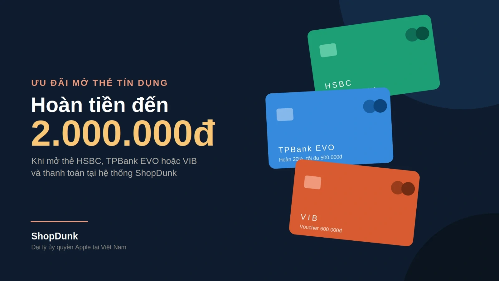 Hình ảnh cho danh mục [Ưu đãi Tháng 10] Tổng hợp các ưu đãi mở thẻ tại ShopDunk