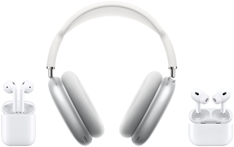 Hiển thị Airpods, Airpods Max và Airpods Pro.