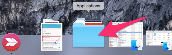 Chuyển dữ liệu từ Android, Window sang MacBook đơn giản hiệu quả 2 Chọn biểu tượng Application hiện trên thanh dock.