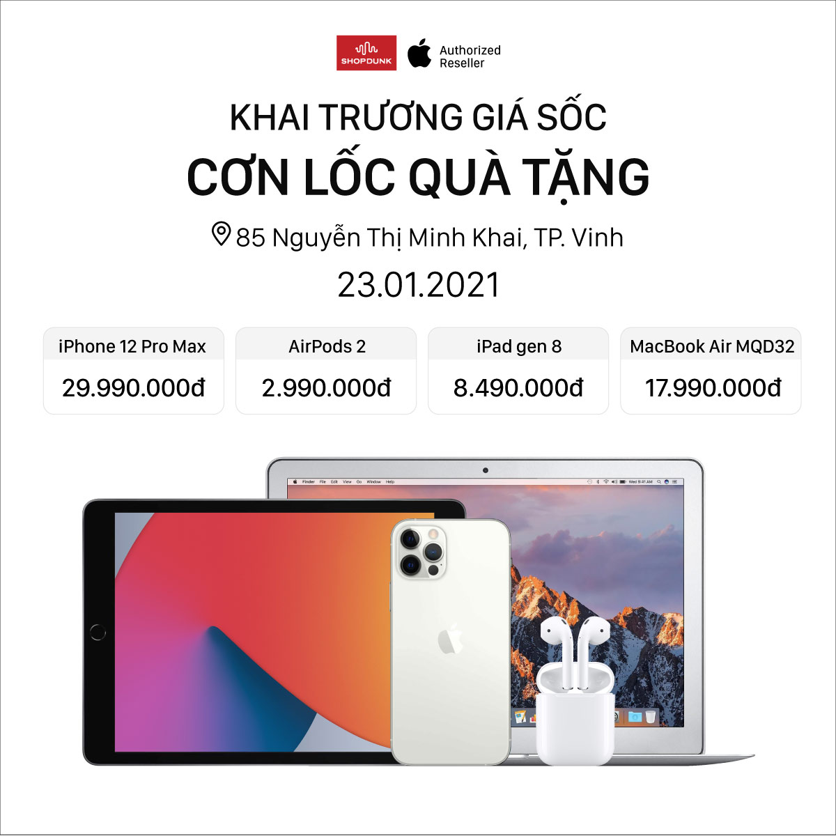 ShopDunk khai trương cửa hàng uỷ quyền Apple đầu tiên tại Vinh 2 0a6faf3f 1200x1200 3