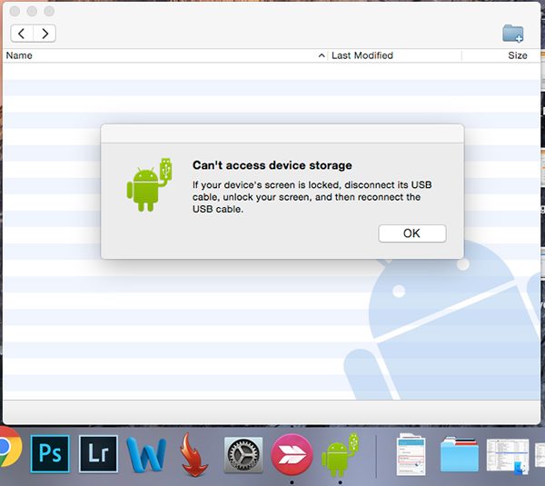 Chuyển dữ liệu từ Android, Window sang MacBook đơn giản hiệu quả 4 Lỗi kết nối khi không có quyền truy cập