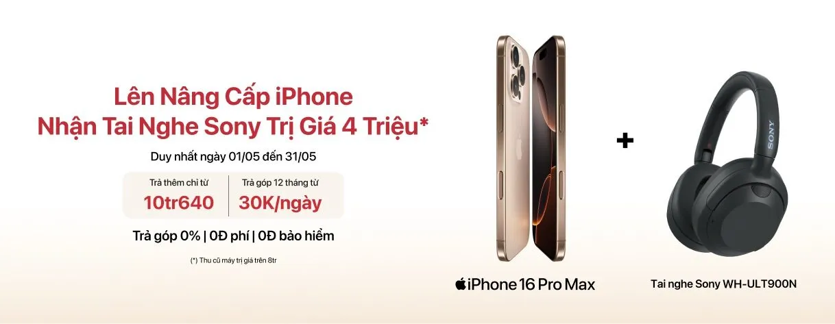 ưu đãi lên đời apple tặng tai nghe sony 4 triệu đồng