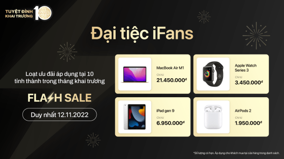 Dai tiec iFans FlashSale Banner App