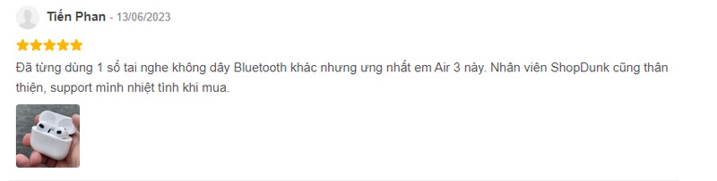 Đánh giá về địa chỉ mua AirPods 3 từ người dùng