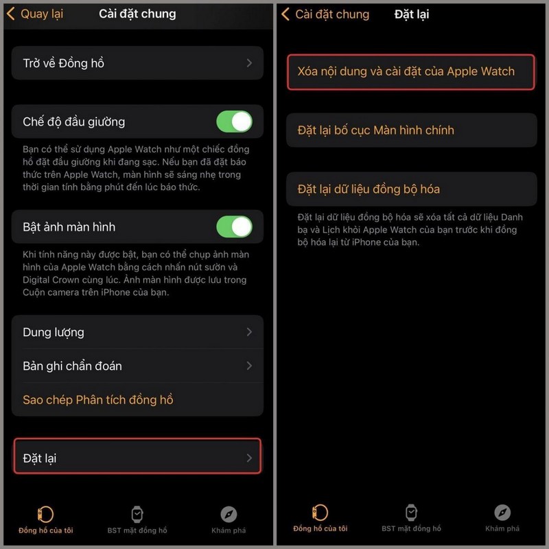 Reset Apple Watch