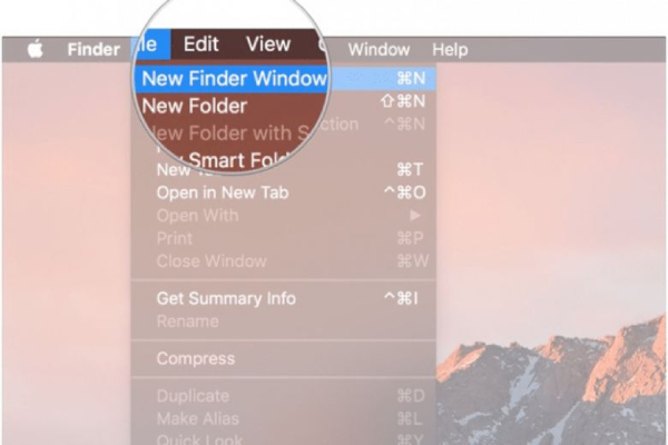 Cách mở Finder trên thanh Menu Bar