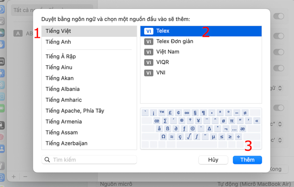 cài đặt gõ tiếng việt trên macbook