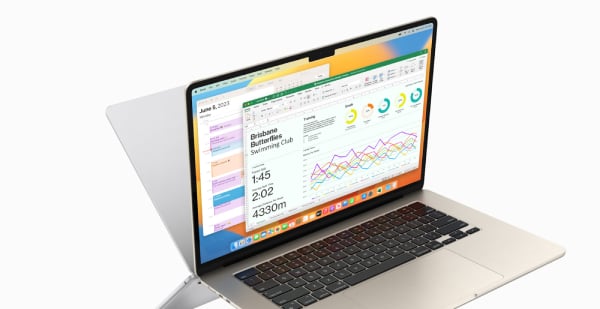 Chất build nhôm chắc chắn của MacBook Air M2 2023