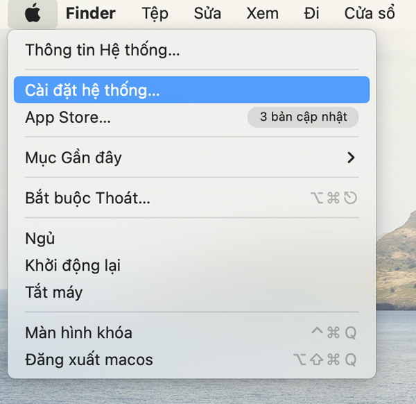 cài đặt hệ thống