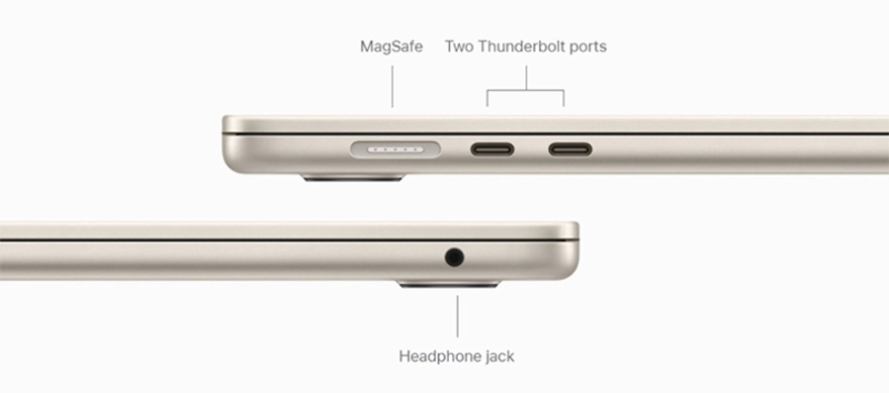 MacBook Air 15 inch 8GB 256GB được trang bị sạc MagSafe 3
