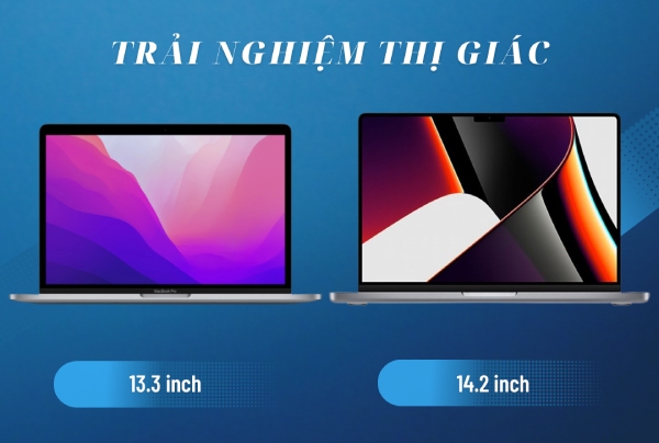 So sánh trải nghiệm thị giác macbook pro 13 m2 vs pro 14 m1 max