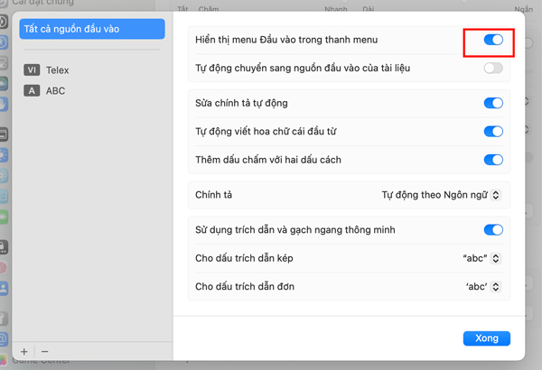 thêm ngôn ngữ vào thanh menu