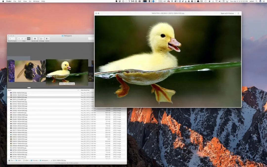 tính năng Quick Look trên Macbook 