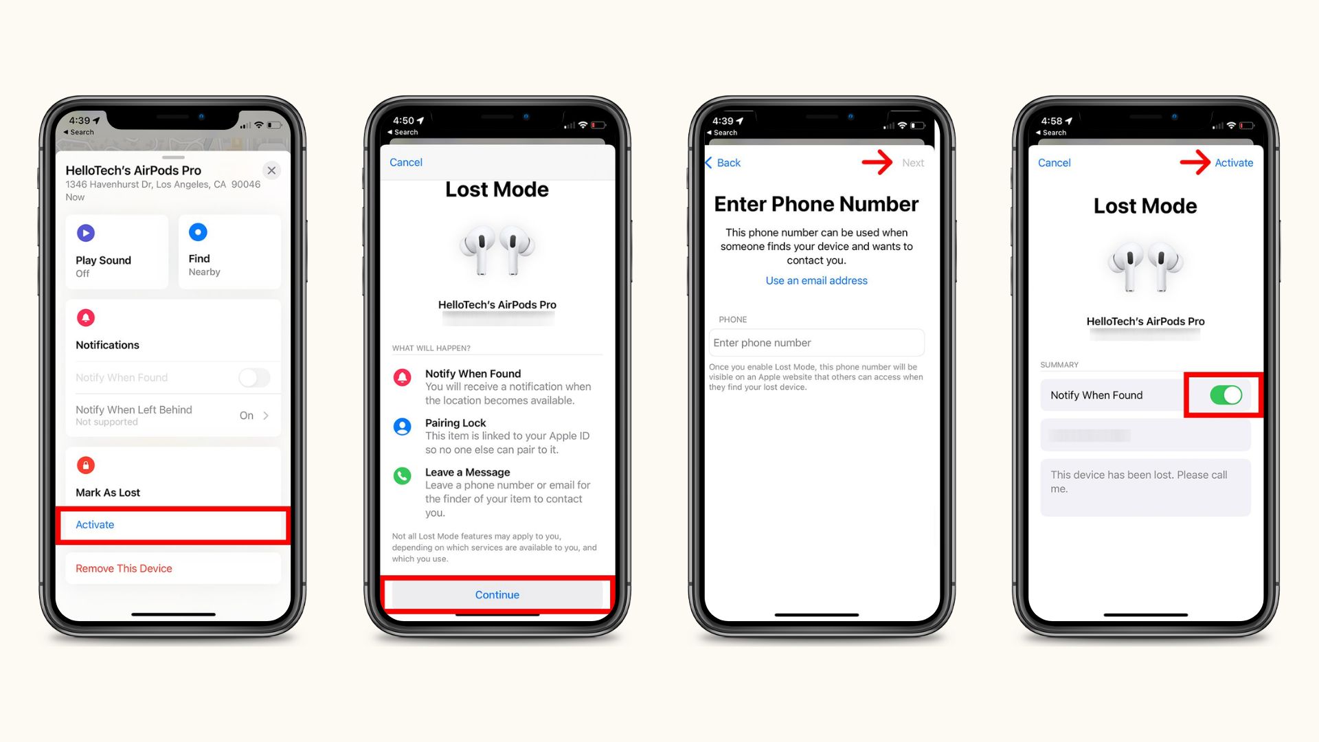 kích hoạt chế độ mất AirPods thông qua ứng dụng Find My