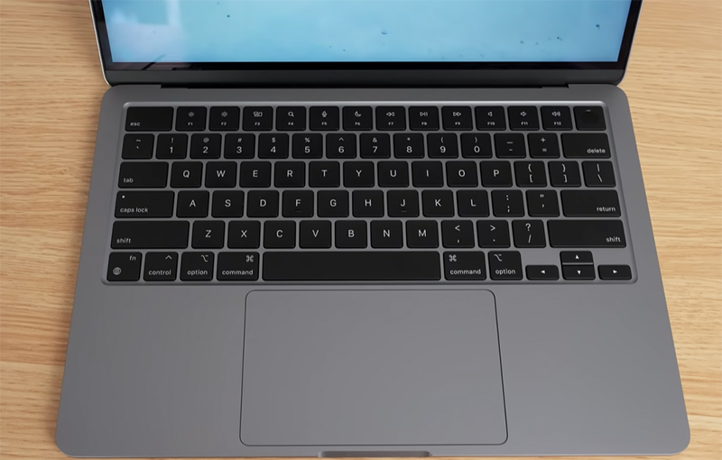 Cận cảnh MacBook Air M2 Space Gray sang trọng “đốn tim" các Apple fan 7 Cận cảnh bàn phím MacBook Air M2 Space Gray