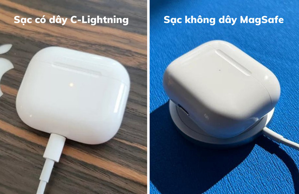  2 phiên bản sạc không dây và sạc có dây