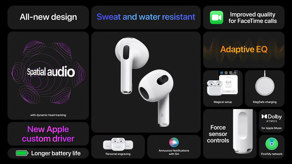 Thông số nổi bật của AirPods 3
