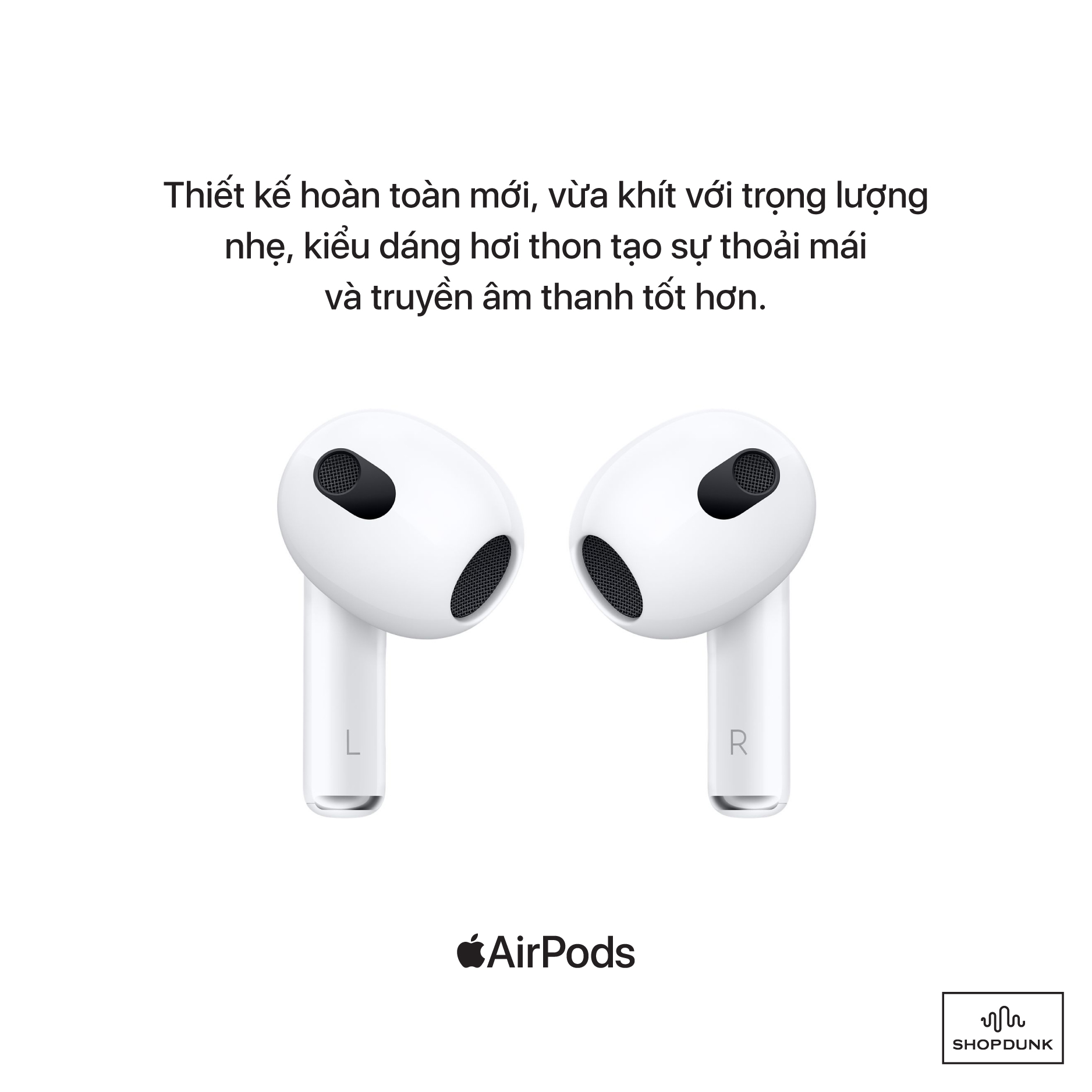 Thiết kế airpods 3 sạc không dây Magsafe