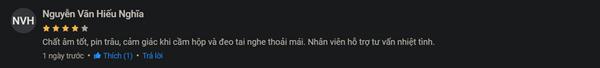 Cảm nhận của khách hàng