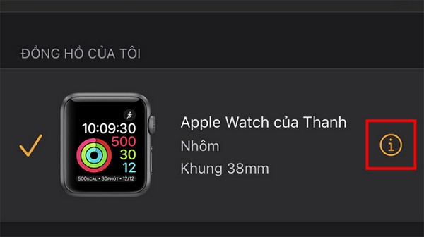 chọn đồng hồ hủy kết nối