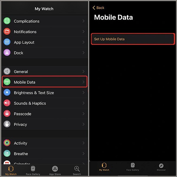 Setup Mobile Data