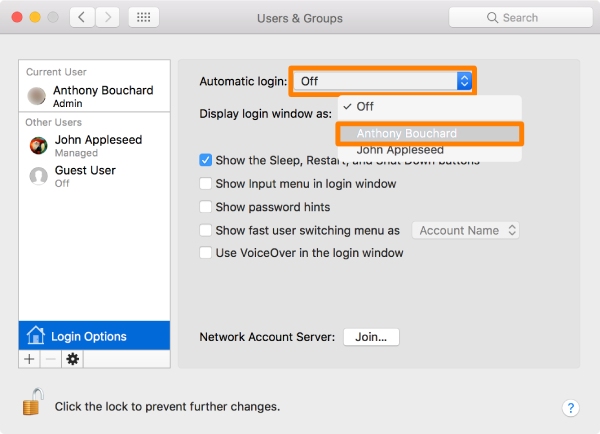 Login Options