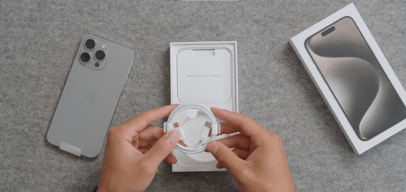 Cáp sạc USB-C dài 1m hoàn toàn mới chỉ có trên iPhone 15 series