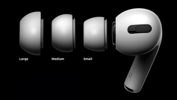 AirPods Pro được trang bị kèm theo 3 kích cỡ mút