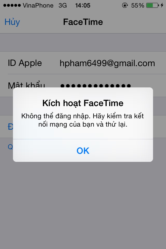 Hướng dẫn fix lỗi không đăng nhập được FaceTime hình 1