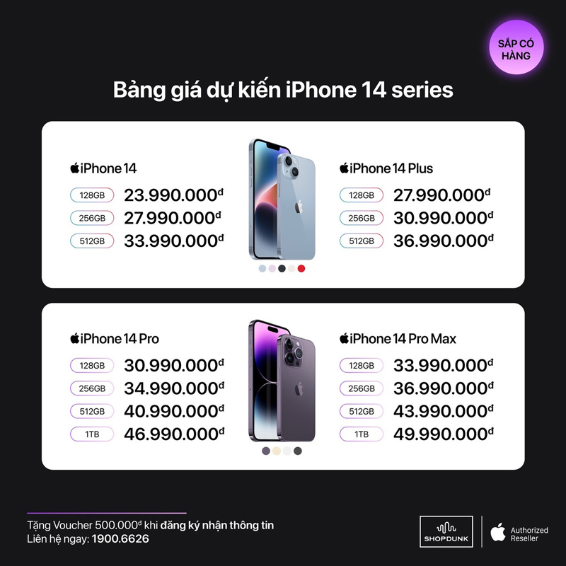 Đánh giá iPhone 14 series so với tin đồn trước khi ra mắt! 7 Mức giá mang tính chất tham khảo và có thể thay đổi tuỳ vào thời điểm có mặt tại Việt Nam