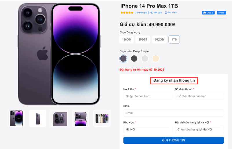 Đặt hàng iPhone 14 Series ở đâu? Chương trình đặt cọc siêu ưu đãi! 4 iFans chỉ cần cung cấp vài thao tác đăng ký để nhận ngay Voucher